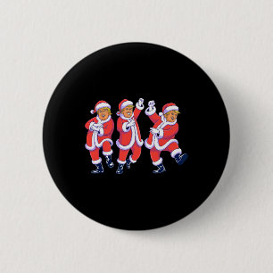 Badge Rond 5 Cm Noël Donald Trump Président 2025 Danse Drôle