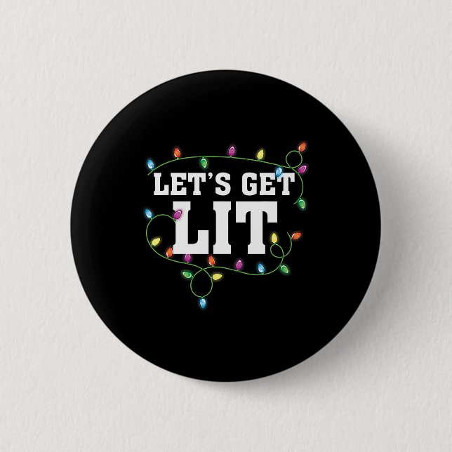 Badge Rond 5 Cm Noël Drôle Mignonne Faisons Lit Noël (Devant)