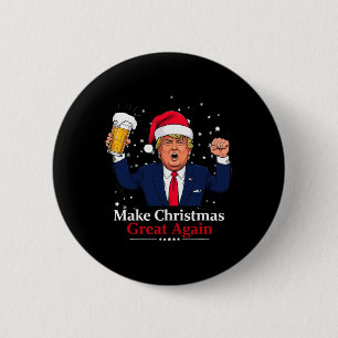 Badge Rond 5 Cm Noël drôle Trump Rendre Noël super