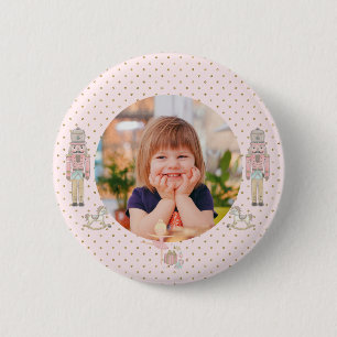 Badge Rond 5 Cm Noël du bébé noisette