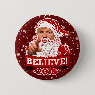 Badge Rond 5 Cm Noël du Président Donald Trump croient