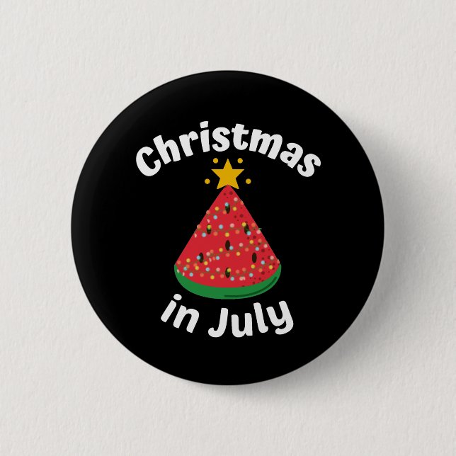 BADGE ROND 5 CM NOËL EN JUILLET (Devant)