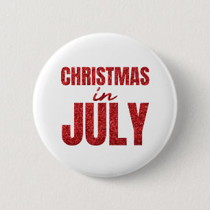 Badge Rond 5 Cm Noël en juillet
