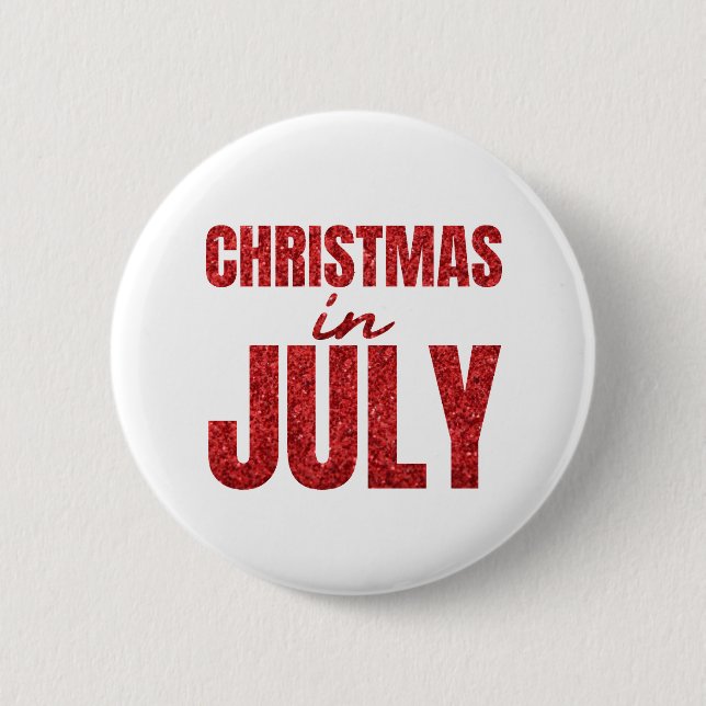 Badge Rond 5 Cm Noël en juillet  (Devant)