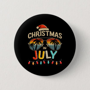 Badge Rond 5 Cm Noël En Juillet Avec Sungels Vintages Pour L'Été