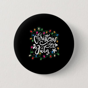 Badge Rond 5 Cm Noël En Juillet Lumineux Drôle D'été Xmas Hommes F