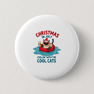 Badge Rond 5 Cm Noël en juillet Papa Maman se détendent avec Sia