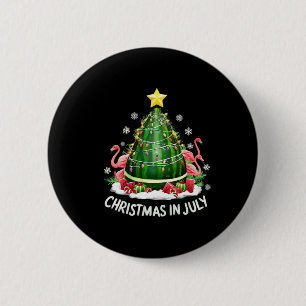 Badge Rond 5 Cm Noël En Juillet Pastèque Arbre Drôle Flamant rose