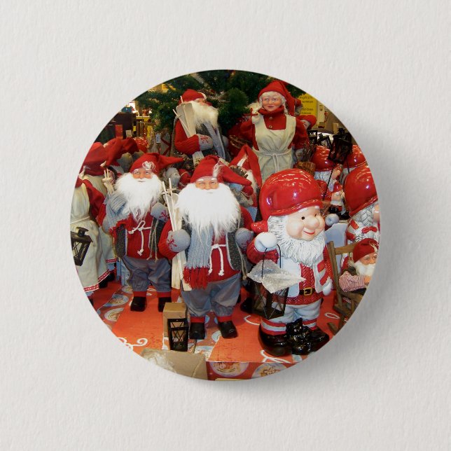 Badge Rond 5 Cm Noël en Suède (Devant)