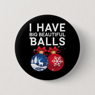 Badge Rond 5 Cm Noël Hommes Tee - shirts amusants J'ai un grand be