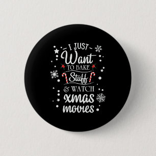 Badge Rond 5 Cm Noël Je Veux Juste Cuire