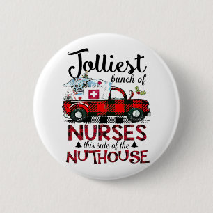 Badge Rond 5 Cm Noël Le Plus Jolle Groupe D'Infirmières Ce Côté De