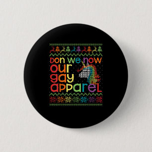 Badge Rond 5 Cm Noël LGBT Portons Maintenant Notre Vêtement Arc-en