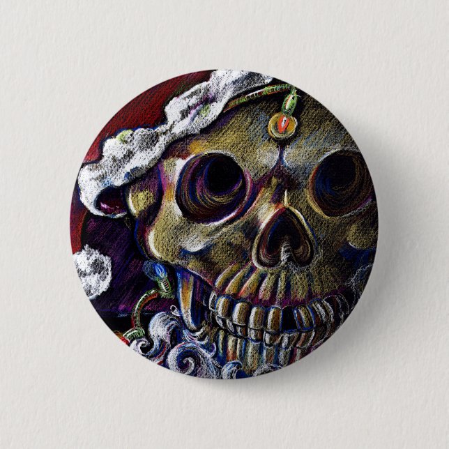Badge Rond 5 Cm Noël mort (Devant)