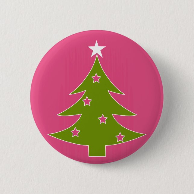 Badge Rond 5 Cm Noël rose (Devant)