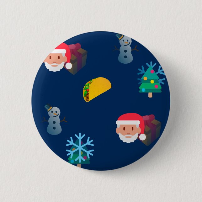 Badge Rond 5 Cm noël taco emoji (Devant)