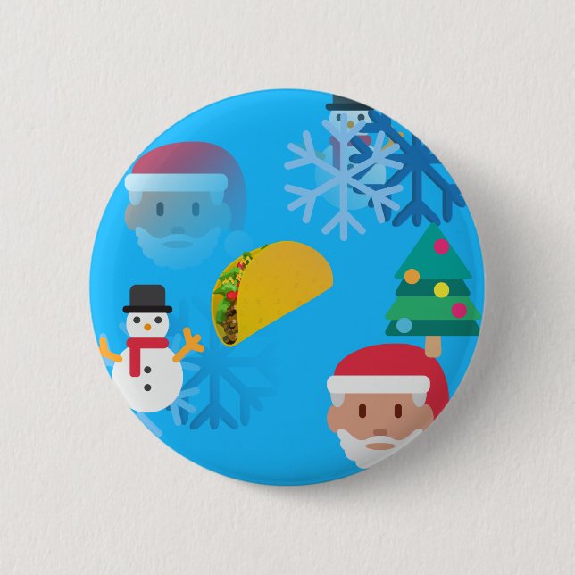 Badge Rond 5 Cm noël taco emoji (Devant)