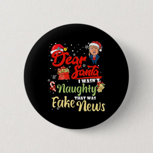 Badge Rond 5 Cm Noël Trump Cher Père Noël Faux News Drôle Noël Moi