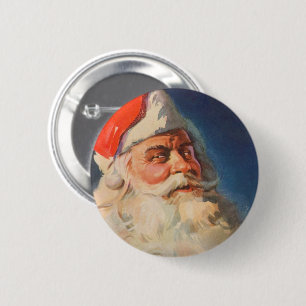 Badge Rond 5 Cm Noël vintage, liste des gentils et des méchants du