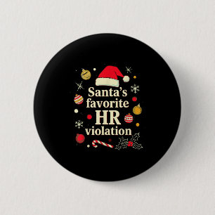 Badge Rond 5 Cm Noël Vintage Sarcasique Infraction RH Rétro