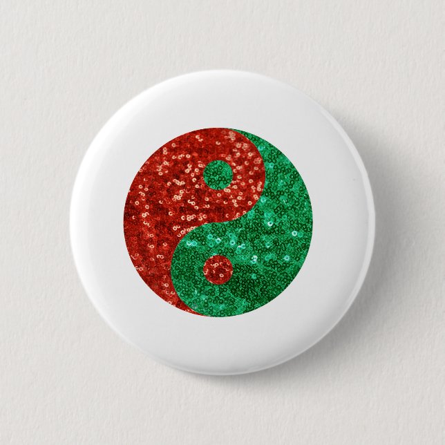 Badge Rond 5 Cm noël yin yang (Devant)