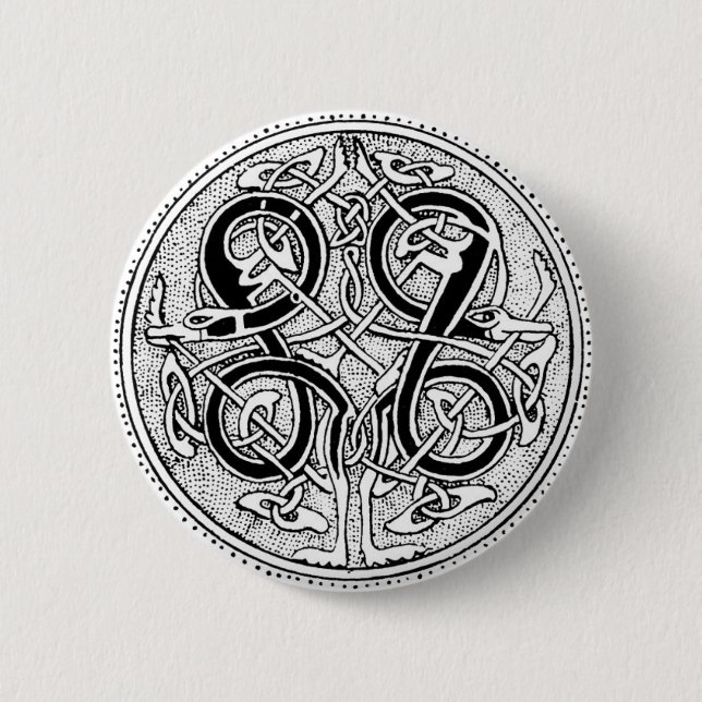 Badge Rond 5 Cm Noeud celtique (Devant)
