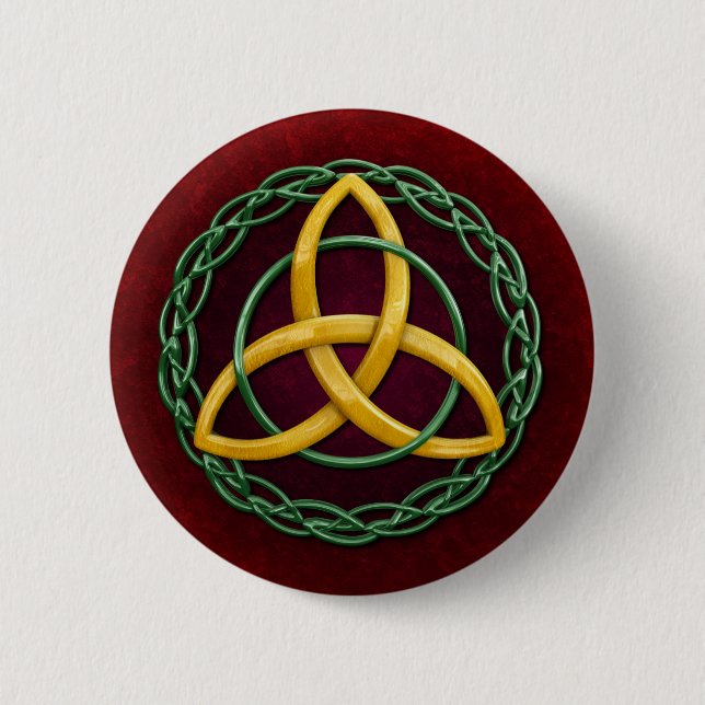 Badge Rond 5 Cm Noeud celtique de trinité (Devant)