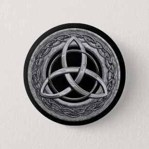 Badge Rond 5 Cm Noeud celtique de trinité en métal