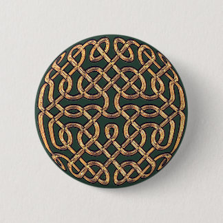 Badge Rond 5 Cm Noeud celtique en or