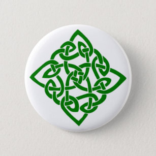 Badge Rond 5 Cm Noeud celtique vert