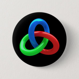 Badge Rond 5 Cm Noeud de minette