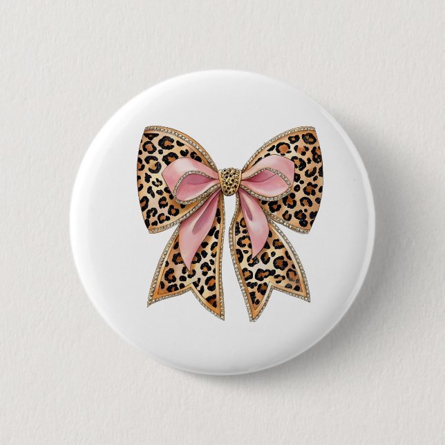 Badge Rond 5 Cm Nœud moderne coquet (Devant)