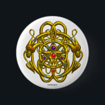 BADGE ROND 5 CM NOEUDS CELTIQUES D'OR AVEC DRAGONS DOUCES<br><div class="desc">Bijou d'or avec noeuds celtiques et pierres précieuses ; design élégant et original de dragons celtiques.Modélisation et rendu 3D original très précis par Bulgan Lumini (c) .Partie de la série Hyper Talismans.</div>