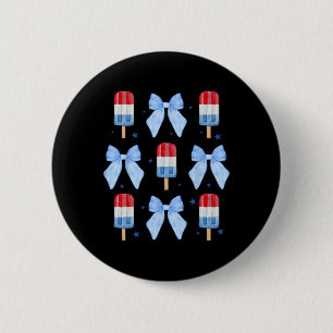Badge Rond 5 Cm Nœuds de popsicle mignons du 4 juillet pour femmes