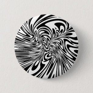 Badge Rond 5 Cm Noir abstrait et blanc