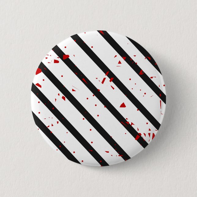 Badge Rond 5 Cm Noir, blanc et rouge (Devant)