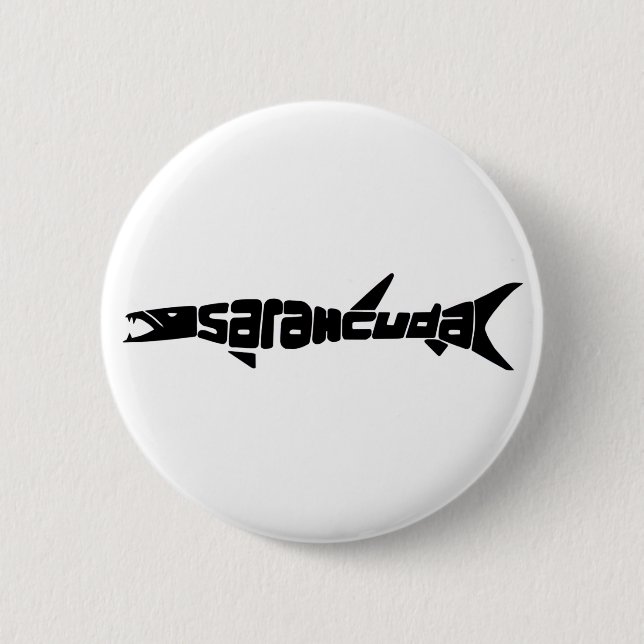 Badge Rond 5 Cm Noir de bouton de Sarahcuda (Devant)