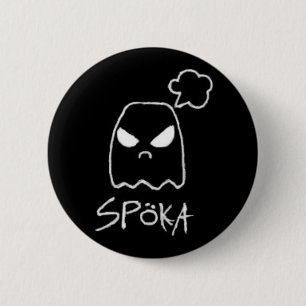 Badge Rond 5 Cm Noir de Spöka