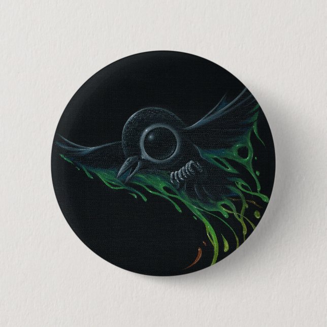 Badge Rond 5 Cm Noir en tant que lancement (Devant)
