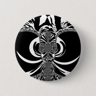 Badge Rond 5 Cm Noir et blanc Elegant Classic Design