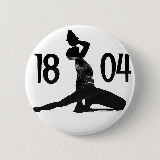 Badge Rond 5 Cm Noir et blanc Neg Marron 1804 Haïti Tee | Haïti (Devant)