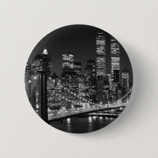 Badge Rond 5 Cm Noir et blanc New York City