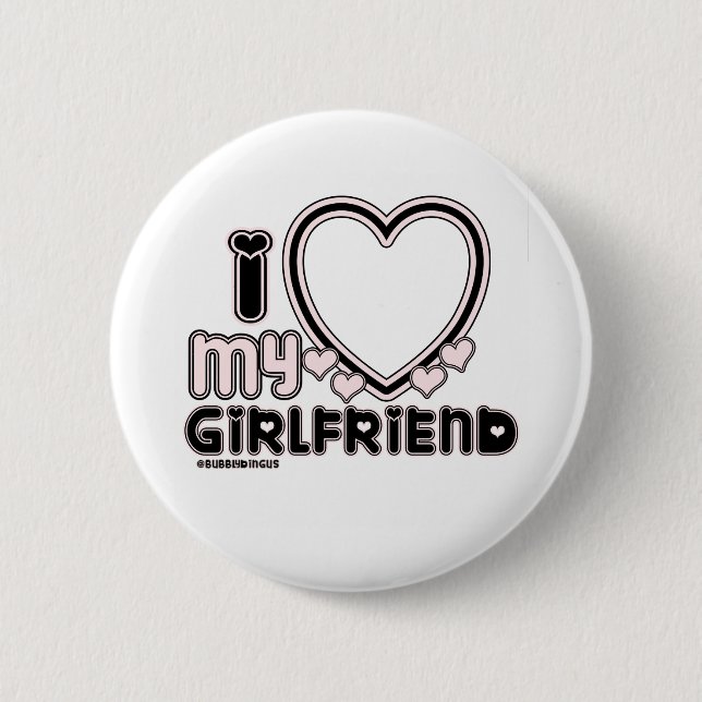 Badge Rond 5 Cm noir i luv 1 (Devant)
