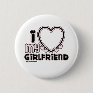 Badge Rond 5 Cm noir i luv 1