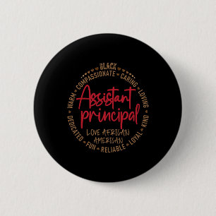 Badge Rond 5 Cm Noir Istant Principal Love Africain Américain