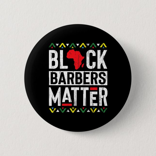 Badge Rond 5 Cm Noir Mois Barbers Problème Histoire Femmes africai (Devant)