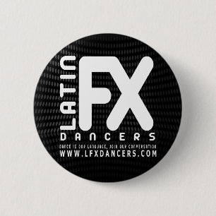 Badge Rond 5 Cm Noir officiel de bouton de LFX