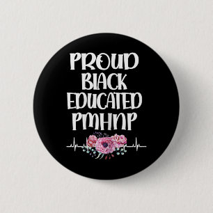 Badge Rond 5 Cm Noir Pmhnp Psychiatrique infirmière praticienne