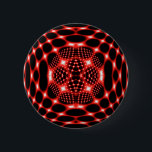 Badge Rond 5 Cm Noir rouge de néon fractal<br><div class="desc">Noir rouge de néon fractal</div>