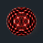 Badge Rond 5 Cm Noir rouge de néon fractal<br><div class="desc">Noir rouge de néon fractal</div>
